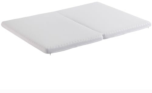 SIKAINI Faltbare Matratze, Wabengewebe, Öko-Tex Zertifiziert, ergonomisch, atmungsaktiv und langlebig, Kompressionsverpackung, Mehrzweckmatte, Härte H3, 23D Schwamm, Weiß, 140x200cm&140x100cm