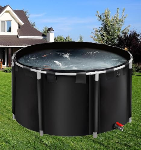 MOGUOBIN Above Ground Pond,Canvas Fish Pond,Round Thickening Koi Pond Tank