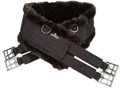 Kentucky Horsewear - Sattelgurt - Wolle/Pelz - Braun/Braun 115cm