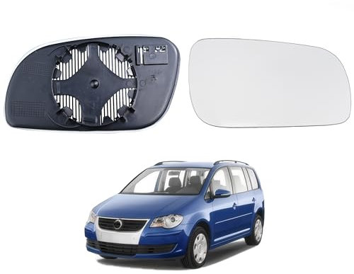 Hebstw Spiegelglas Ersatz für VW TOURAN 2003-2010, Ersatz Spiegelglas Heizbar, Spiegelglas Außenspiegel Glas, Beheizbar Rückspiegelglas (Rechts)
