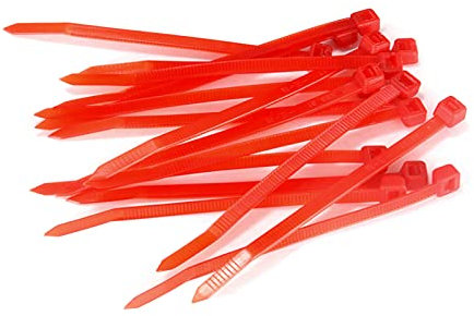 Sanfoelek 20 Pcs Cable Zip Ties Heavy Duty 4 Inch Ultra Strong Plastic We Ties Lawn Mower Replacement Accessory Cordless Strimmer Self-Locking Cable Ties
