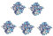Tofficu 5sets Turkish Eye Jewelry Evil Eye Nail Stickers Flat Round Evil Eye Charm Blue Evil Eye Beads Evil Eye Nail Charms Evil Eye Charms for Bracelets Eyes for Crafts Acrylic 60pcs*5
