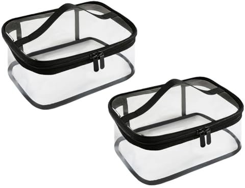 Uxsjakjsd Building Blocks Organizer Travel Transparent Pouch for Building Blocks Toy Storage Box Set of 2 PVC Board Carrying Case