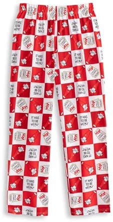 Heinz Ketchup Mens Lounge Pants | Adults Casual Wear Bottoms with Tomato Ketchup All Over Print in Red & White | 'It Has To Be Heinz' Graphic Print Homewear Pants | Savoury Condiments Merchandise Gift