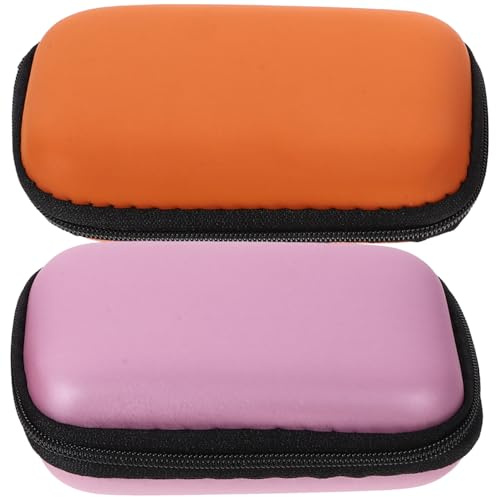 DIYEAH Portable Hard Drive Case 2 Pack Shockproof Protective Storage Box with Hard Shell and Cable Organizer for External Hdd Travel Electronics Accessories