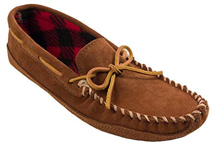 Minnetonka Herren Double Bottom Fleece Mokassin, Braun (Brown), 46 EU