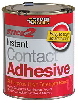 Everbuild Stick2 All Purpose Instant Contact Adhesive – Interior And Exterior Use – Rubber-Based – Excellent Weathering Properties – 750ml