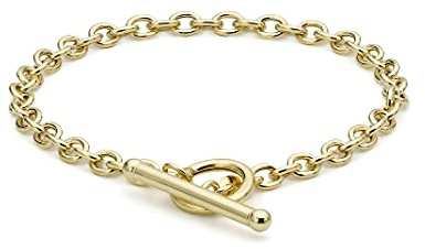 Carissima Gold Women's 9 ct Gold Oval Belcher Chain T-Bar Bracelet