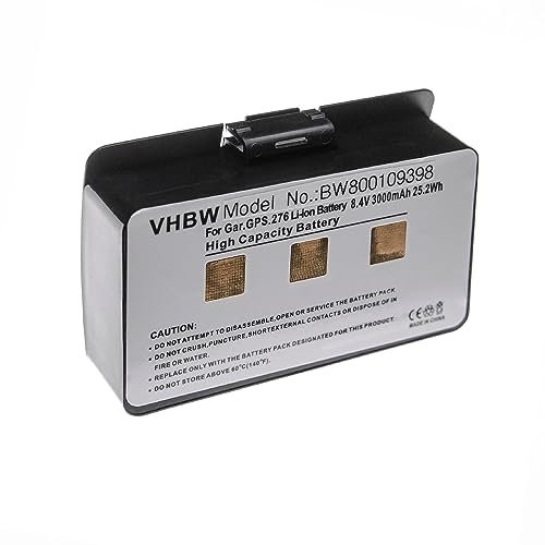 vhbw Akku kompatibel mit Garmin GPSMap 276, 276c, 296, 378, 376, 376C, 278 GPS Navigation Navi (3000mAh, 7,4V, Li-Ion)