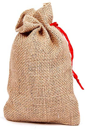 Alsino Jutesäckchen Jutesack klein. Perfekt zum DIY basteln, Größe: 12 cm x 8 cm, Adventskalender Säckchen, hochwertiger Jute Stoff, JS-01