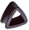 eeddoo Flesh Tunnel Dreieck Schwarz Silikon 18 mm