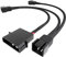 KabelDirekt – 20-20-20cm 4-pin Molex (5.25“) 12V to 3 x 3-pin 2-pole connector fan distribution cable