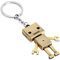 kawaii bewegliche Metall Roboter Schlüsselanhänger Fashion Kristall Figur Metall Schlüsselanhänger Ring für Damen Herren Geschenk Charms Anhänger