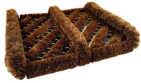 Home.smart Boot Scraper Brush Door Mat. Natural Coir Outdoor Shoe Cleaner 300 x 350mm