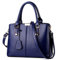FiveloveTwo Damen Elegant PU Leder Schultertasche Shopper Top-Griff Tragetaschen Umhängetasche Große Handtasche und Geldbörsen Dunkelblau