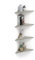 MOBILI FIVER, 4er-Set Easz Eckregale, Grauer Beton, Made In Italy