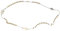 Moda Mavilla Collana girocollo rosario in acciaio colore oro e acciaio perline 4MM misura 47 cm lavorata a mano Made in Italy