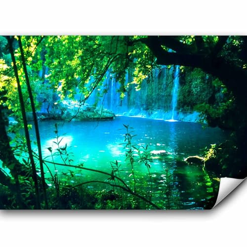 murando - Fototapete Selbstklebend Wasserfall 250x175 cm - Foto Tapete Tapetenfolie Möbelfolie Wandverkleidung Wandtapete Motivtapeten Wohnzimmer Schlafzimmer 3d Effekt Modern - Wald c-B-0132-a-a