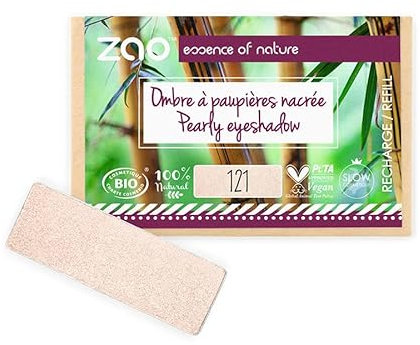Zao Rectangle Eye Shadow Rechteckiger Perlmutt Lidschatten Pearly Ivory Nr.121 Refill Nachfüllpackung