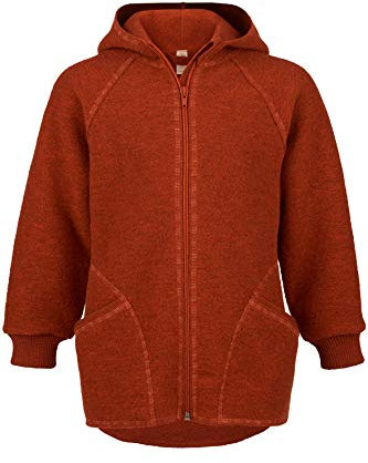 Engel Natur, Baby Walkjacke mit Reißverschluss, 100% Schurwolle (kbT) (Magma Melange, 98-104)