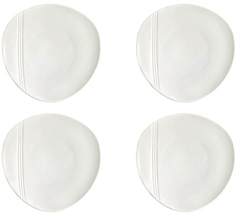 kaleidos Set 4 Sottopiatti Piani Ø31 cm in Porcellana Allluminica Aluxina Miami Bianchi