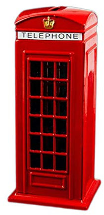 Große Telefonzelle Spardose Münze Druckguss Sparschwein London Souvenirs Rote Telefonzelle Spardose aus Druckguss Metall