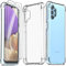 Ferilinso Coque pour Samsung Galaxy A32 5G / M32 5G + 2 Pièces Verre Trempé Protection écran [Housse Transparent Silicone] [10X Anti-Jaunissement] [Antichoc Bumper] [Anti-Rayures] [9H Dureté]