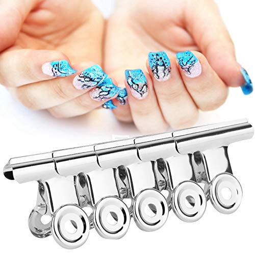 5 Stück Curve C Nagelverlängerung Clips, Pinchklemme für Nageldesign, Nail Kneifen Clips, Stainless Nagelverlängerung Clips Multifunktions Nagel Kunst Zusätze