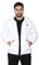Mega_JumbleSale® Adult Bowling Hooded Jacket Fully Fleece Lined Waterproof Bowls Lawn Sport Hood Outdoor Coat Top with Black Logo (XXL, White)