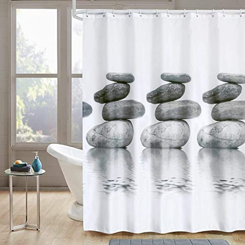 Tenda da Doccia Antimuffa Impermeabile, Tessuto Set di Decorazioni per Il Bagno con Ganci, per la Vasca da Bagno, 200 cm x 240 cm, Poliestere