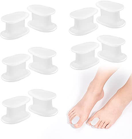 10Stück Gel Zehenspreizer Hallux Valgus Korrektur Set, Silikon Weich Zehentrenner Großer Zeh Bei Spreizer Zehenteiler Einzeln Zehenschutz Abstandhalter Toe Separator für überlappende Zehen Komfortabel