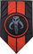 Star Wars Mandalorian Banner - Mandalorianisches Wappen mit roten Streifen