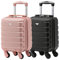 Flight Knight Suitcase Set of 2 Ryanair Cabin Bags 40x20x25 Underseat 4 Wheel Hard Shell Carry-Ons Hand Luggage Bag Over 100 Airlines- British Airways & easyJet Approved Small Suitcase