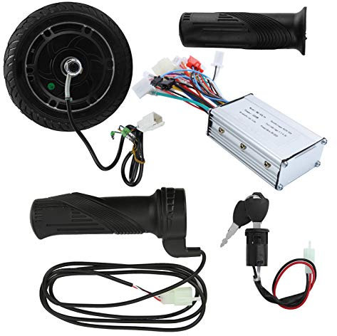 KIMISS Kit de Moteur de Moyeu 24 V 350 W en Métal, Kit de Conversion sans Brosse pour Roue de Scooter électrique 8 Pouces