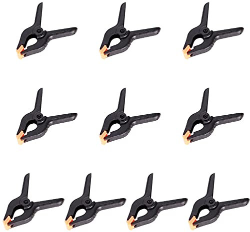 10 Stück klammern klemmzwingen, 3 9.5CM klemmzwingen schwerlaste, federklemme bis 3.5CM spannweite, klammern groß Federzwingen clamps für Robustheit, Heimwerken, Fotografie, Studio, Leben