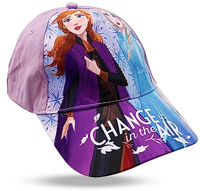 Sun City Frozen - Die Eiskönigin Anna & ELSA Kinder Kappe Mädchen Baseball-Cap Mütze (as3, Numeric, Numeric_52, Lila)