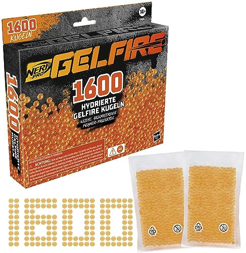 Nerf Pro Gelfire Balls Refill Pack 1600 Hydrogenated Gelfire Balls for use with Nerf Pro Gelfire Blasters