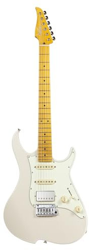 Vola E-Gitarre Elektrische Gitarre, OZ RV MF MC V3, Vintage White Gloss - Harter Ahorn Griffbrett