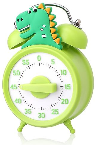 Vspek 55-Minute Dinosaur Countdown Timer, Classroom & Kitchen Timer Clock - No Batteries Required