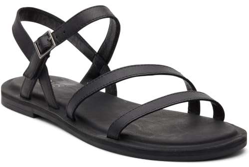 TOMS Women's Kira Sandal, Leather Upper