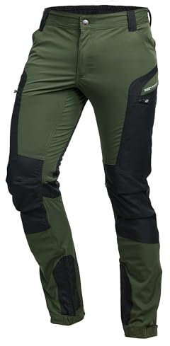 PUMA Workwear Pro-One Wanderhose Herren - Robuste Outdoor Hosen für Herren - Mit verstärktem Nylon für Langlebigkeit - Trekkinghose mit 4-Wege-Stretch - Verstellbarer Knopfleiste - L - Oliv