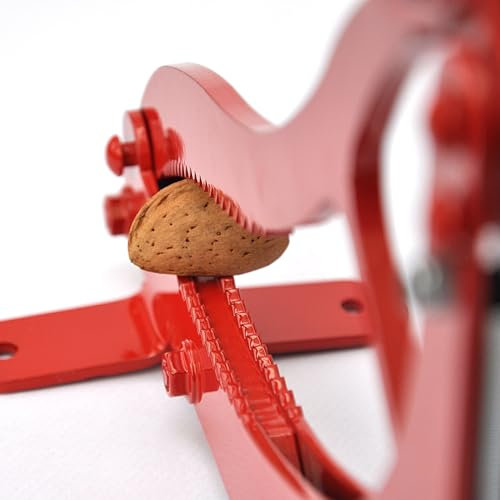 quercuo - Partidor de almendras Pro25 Manual con Rodamiento, Mínimo Esfuerzo y Gran Agarre para cascar almendras - Cascador para Romper Frutos Secos de cáscara Dura