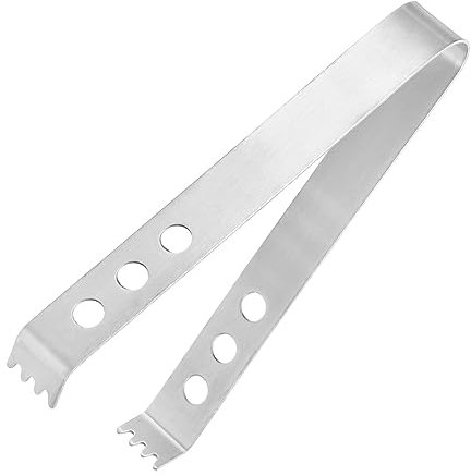 QUARKZMAN Servir Pinzas, 1uds 5 Pulgadas - Inoxidable Acero Hielo Pinzas, Mini Azúcar Pinzas para Aperitivos, Embutidos, Postre, Té Fiesta, Bar, Café (Plata)