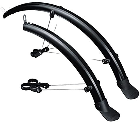 PULaif Schutzbleche, Fahrrad-Schutzblech-Set, 26 Zoll MTB-Fahrradschutzblech, Mountainbike-Schutzblech, doppelte Verstrebung, verstellbare Größe, Fahrradflügel, Chrom-Kunststoff for Scheibenbremse