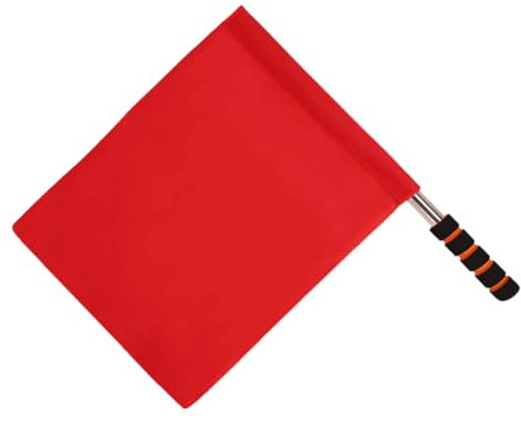 BESPORTBLE Rote Mini-flaggen Am Stab Kommandantenflagge Spiel Schiedsrichter Flagge Signalflagge Verkehrssicherheitsflagge Schwenkende Flagge Für Den Rennsport Stoff Eckfahne Handheld