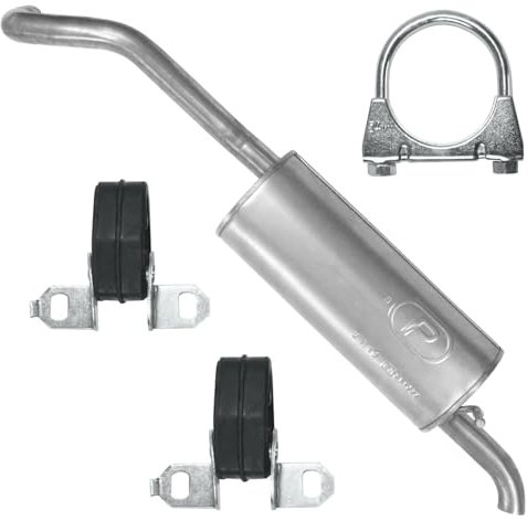 Polmo Schalldämpferset Auspuff Endtopf für Fabia 2 II 2007-12/2014 1.2 TDI 1.4 TDI 1.6 TDI 1.9 TDI Schrägheck Stufenheck