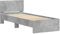 vidaXL Bettgestell, Bettrahmen mit Lattenrost, Bett Gästebett mit Kopfteil, Einzelbett Schlafzimmerbett Schlafzimmermöbel, Betongrau 75x190cm Holzwerkstoff