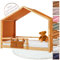 Lovely Hippo Hausbett Himmel - 100% Baumwolle Betthimmel Hausbett aus Musselin - Bett Vorhang Kinderbett - Himmelbett Vorhänge für 90x200 (Camel/Gold Tasche, 97 x 402cm)