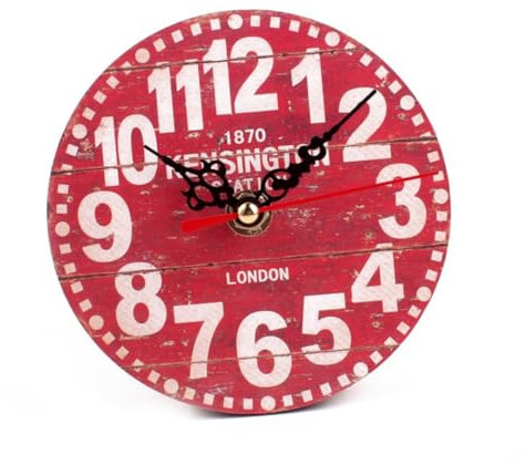 Zerodeko dekorative Wanduhren aa- batterien standuhr AA-Batterien ziernieten retro styles garnische rustikale Wanduhr Vintage Uhr Retro-Wanduhr Moderne Wanduhren Jahrgang kleine Uhr Hölzern