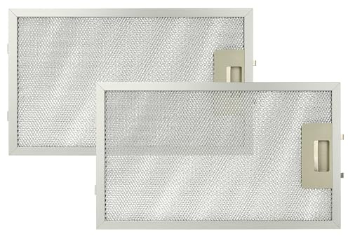 vhbw 2x Filter Metallfettfilter kompatibel mit Electrolux EFC6412X, DK9660-AD Dunstabzugshaube - 32,5 x 19,6 x 0,85 cm, Metall